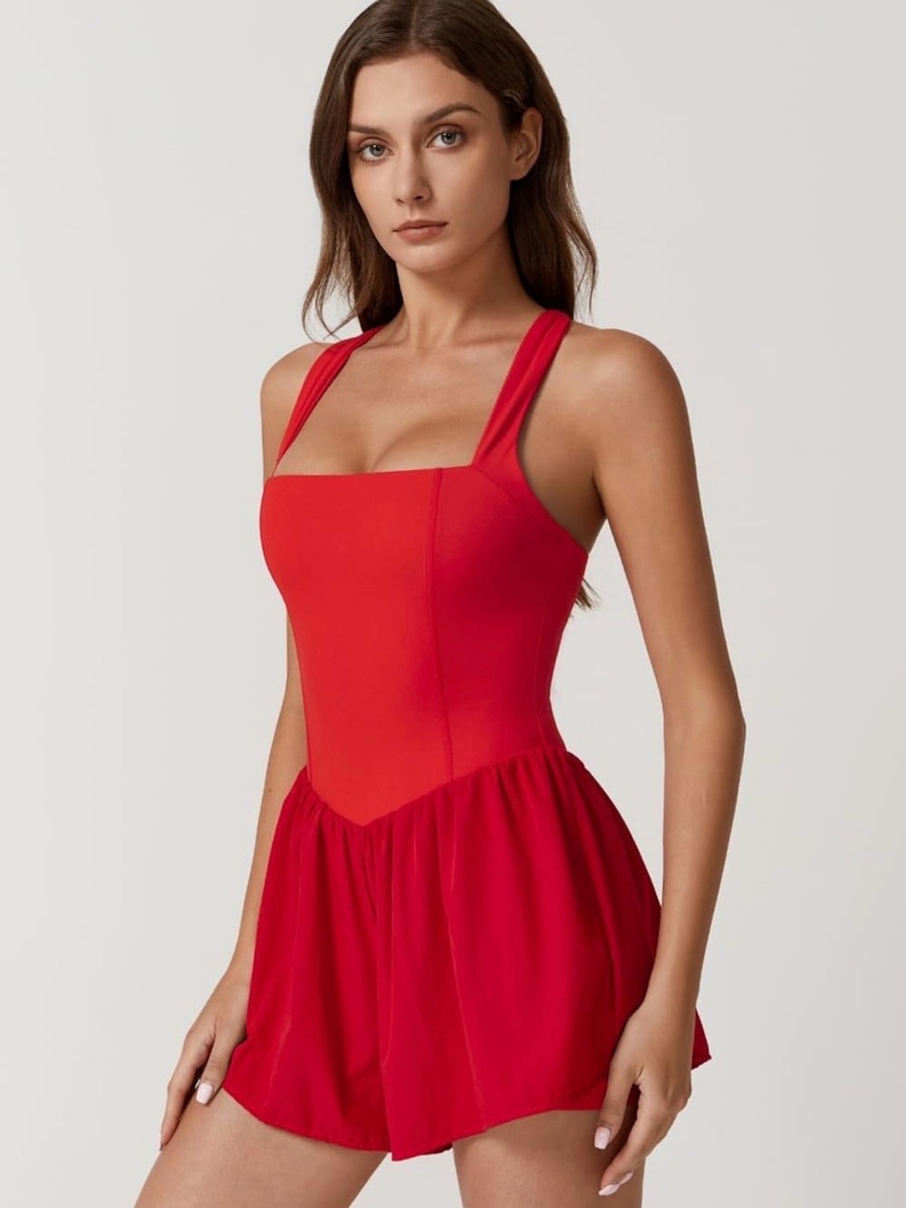 NWT ❤️ Active Red Romper One Piece Jumpsuit - Picture 14 of 14